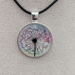 Elegant Dandelion Pendant Necklace